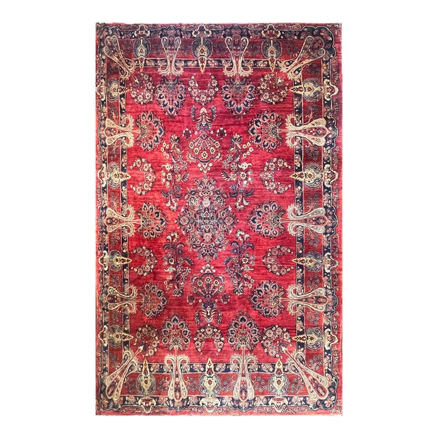Antique Persian Mohajeran Sarouk Carpet, 8'7" × 12'4" For Sale