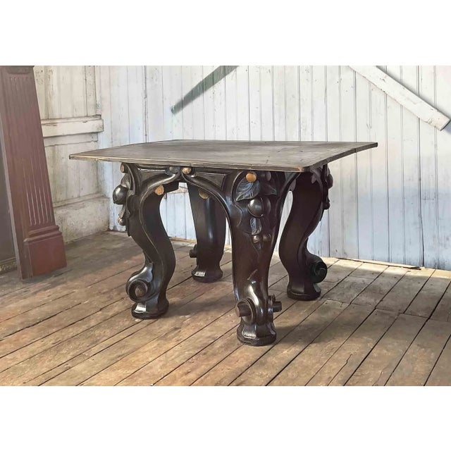 Side Table With Hand Carved Ornate Legs For Sale - Image 4 of 7