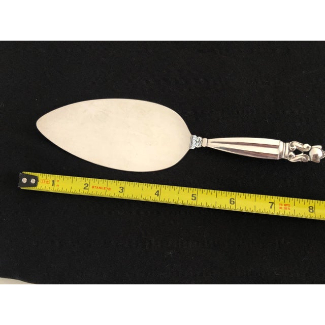 Georg Jensen Acorn Sterling Pastry Server Denmark For Sale In Detroit - Image 6 of 10