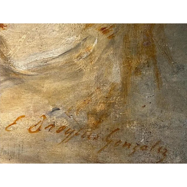 Artwork sold with original frame (120 x 100 cm) Édouard Vincent Joseph Dreyfus-González de Orbegoso, 4th Count of Premio...