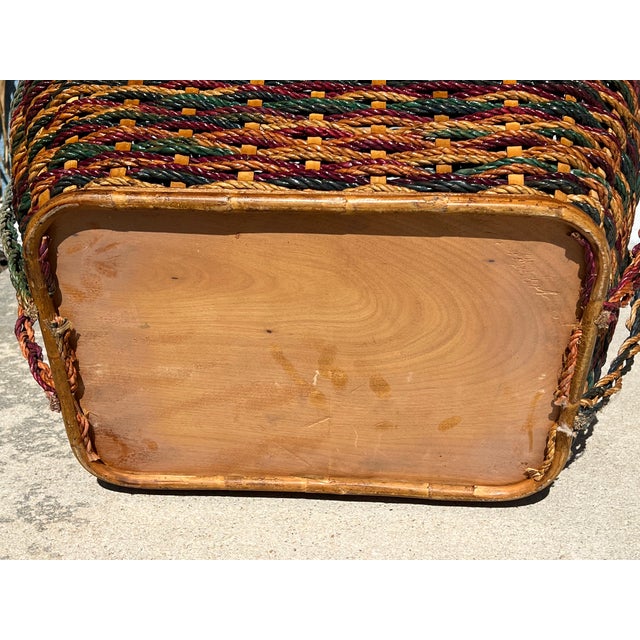 Large Snake Charmer Style Storage Basket With Handles For Sale - Image 10 of 10