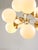 Vintage Italian Brass and Opaline 10-Arm Chandelier, 1970s For Sale - Image 9 of 18