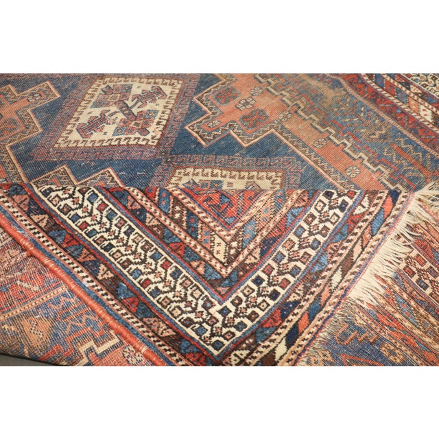 Worn Tribal Afshar Rug, 4'5'' X 6'4'' For Sale In New York - Image 6 of 11