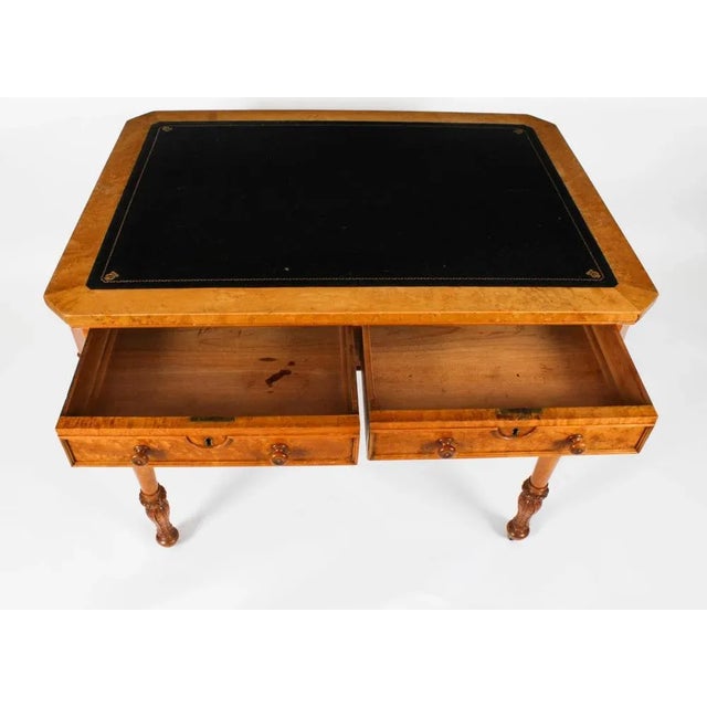 Antique Birdseye Maple Writing Table, 1800s For Sale - Image 16 of 18