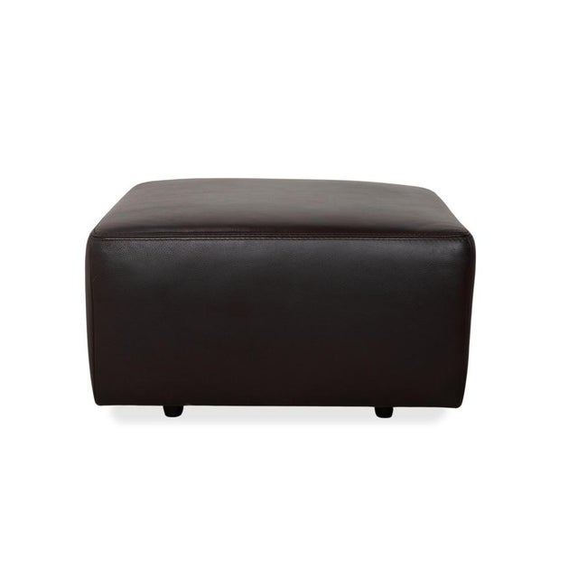 Leather Stool in Brown from Ewald Schillig For Sale - Image 10 of 11