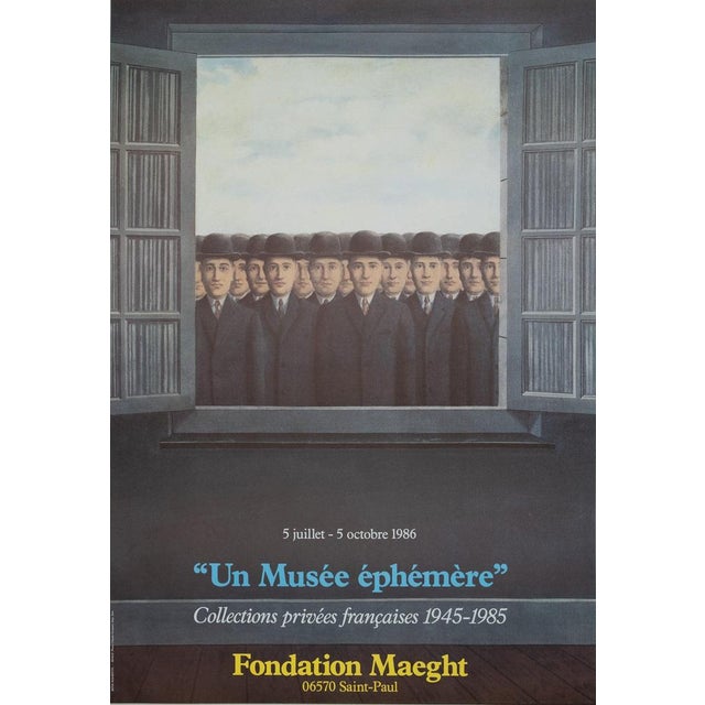 Paper Hommes Aux Chapeaux Poster after René Magritte For Sale - Image 7 of 7