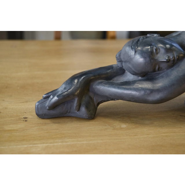 Black Decorative Stone Sculpture Piece For Sale - Image 8 of 12