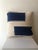Contemporary Casa Cubista Navy Blue Maze Pillow For Sale - Image 4 of 5