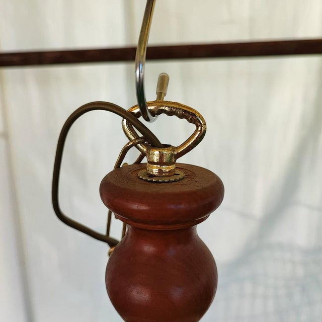 Vintage Worked Glass Bowl Pendant Light, 1970s For Sale - Image 6 of 8