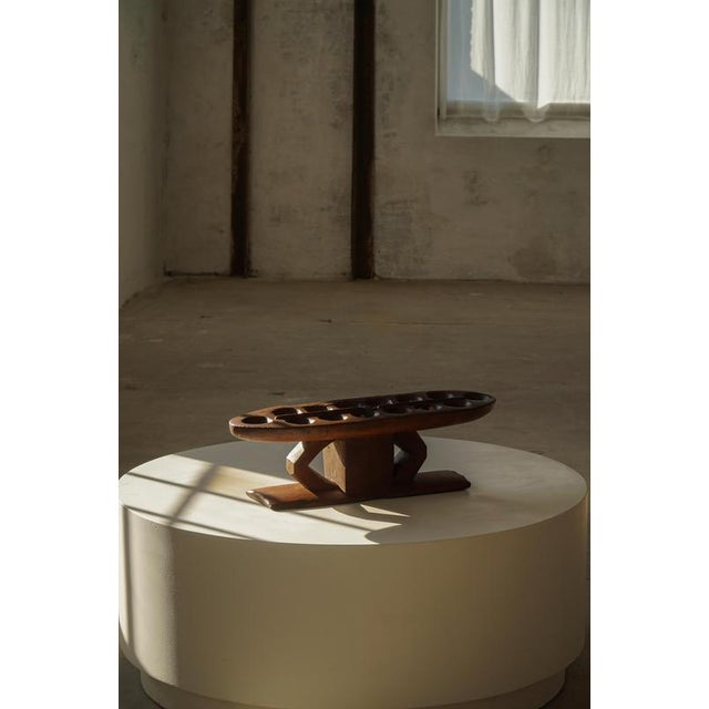 Mid-Century African Hand-Carved Wooden Mancala Game Board, 1950s For Sale - Image 4 of 18