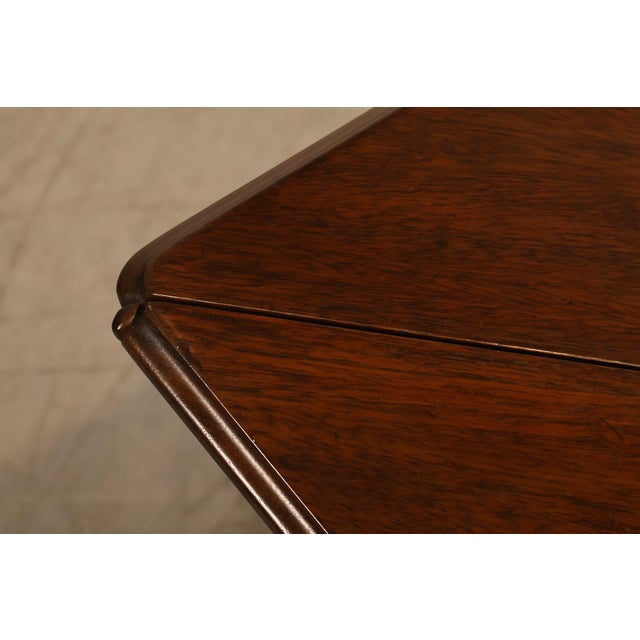 Wood Mid 20th Century Kittinger Colonial Williamsburg Mahogany Drop-Leaf Napkin Table For Sale - Image 7 of 18