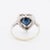 Sapphire and Diamond Heart Ring, Size 6 For Sale - Image 4 of 4