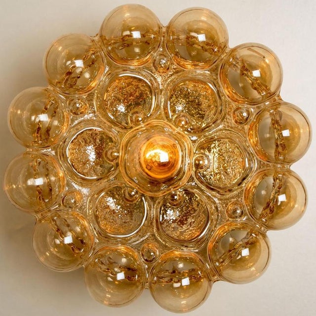 Amber Glass Flush Mount from Helena Tynell, 1960 For Sale - Image 10 of 14