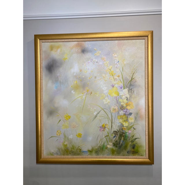 Impressionist Mid 20th Century Dietrich Grunewald Botanical Oil Painting, Framed For Sale - Image 3 of 3