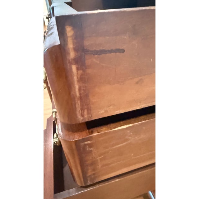 Early 20th Century Federal Revival Mahogany Drop Front Secretary Desk With Inlay For Sale - Image 10 of 17