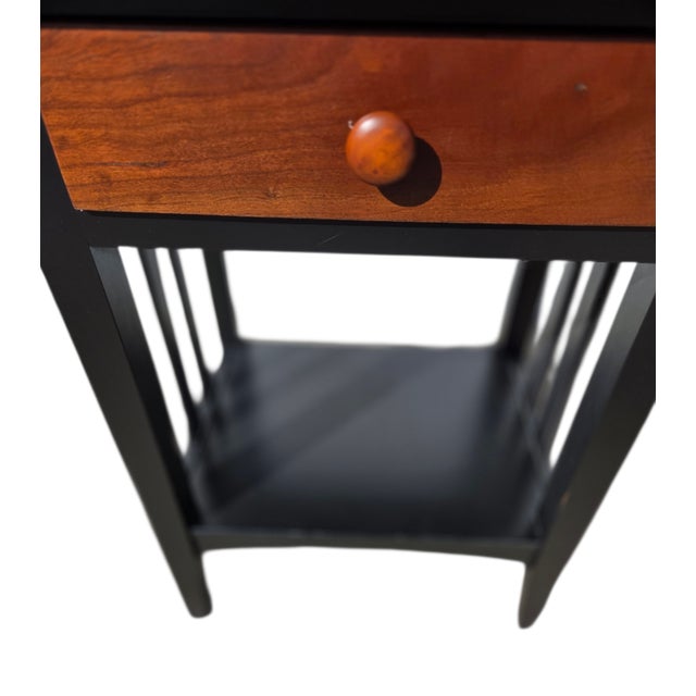1990s Ethan Allen American Impressions Nightstand End Side Table Mission Arts Crafts For Sale - Image 10 of 12