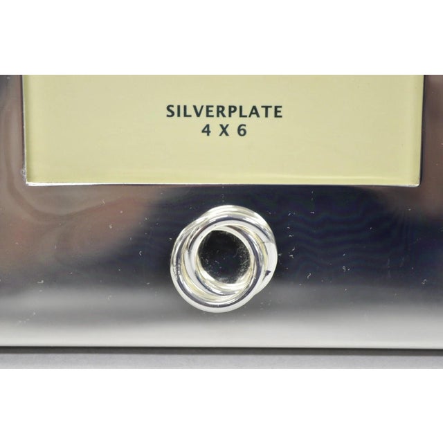 Metal Late 20th Century Lauren Ralph Lauren "Vows" Silver Plated 4x6 Wedding Photo Picture Frame For Sale - Image 7 of 18