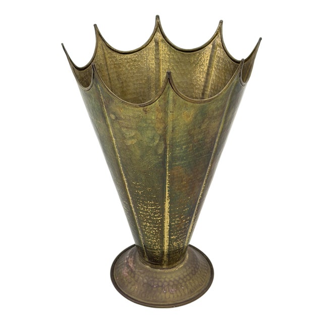Mid-Century Brass Umbrella Stand, 1950s For Sale