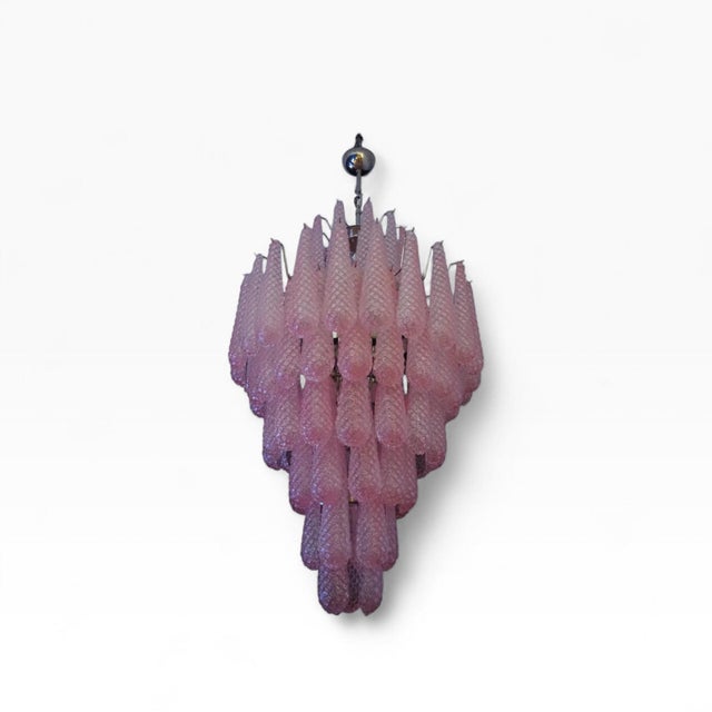 Not Yet Made - Made To Order Murano Glass Chandelier with Pink Teardrop from Justfurnituress SRL For Sale - Image 5 of 14