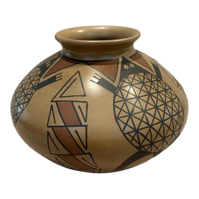 Handmade Mata Ortiz Pottery Signed by Miguel Lopez For Sale