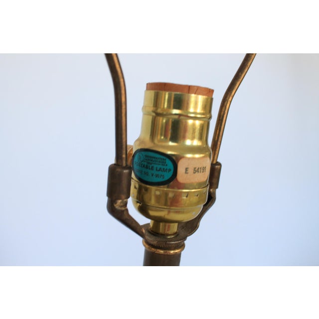 Vintage Brass Chinoiserie Table Lamp W/ Greek Key Detail For Sale - Image 12 of 18