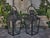 Mid 20th Century Mid 20th Century English Country House Iron Lanterns with Glass Panels, Unwired - a Pair For Sale - Image 5 of 8