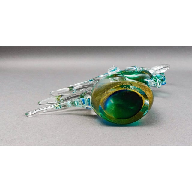 Glass Archimede Seguso Murano Signed Italian Sommerso Glass Unicorn Horse Sculpture For Sale - Image 7 of 10