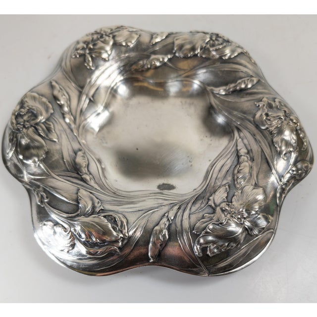 We are selling this beautiful piece of James W. Tufts silverplate. This calling card tray or catchall has beautifully...