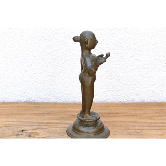 Exceptional Antique Bronze Indian Goddess Figure For Sale In Los Angeles - Image 6 of 12