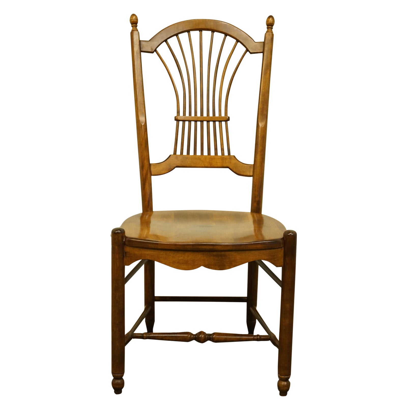 20th Century Traditional Nichols & Stone Solid Cherry Wheat/Sheaf Back