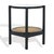 Wood Karyna Rattan & Glass Accent Table With Shelf in Black / Natural For Sale - Image 7 of 8