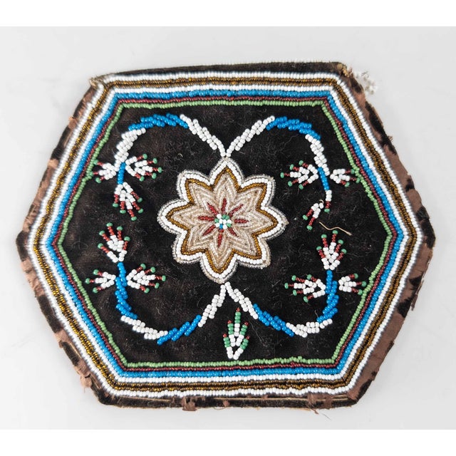 19th Century Native American Indian Iroquois Beaded Bag For Sale - Image 10 of 11