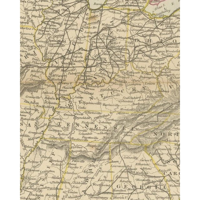 Antique Map of Canada and the United States with Canal Profiles, 1858 For Sale - Image 4 of 9