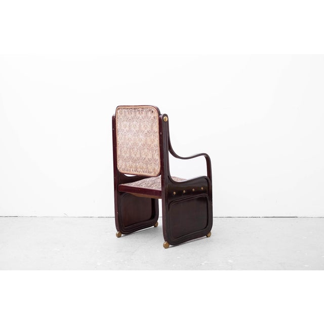Gold Art Nouveau Secessionistic Armchair by Josef Hoffmann for Jacob & Josef Kohn, Vienna, 1901 For Sale - Image 8 of 18