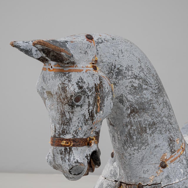 1900s French Wooden Rocking Horse For Sale - Image 12 of 18