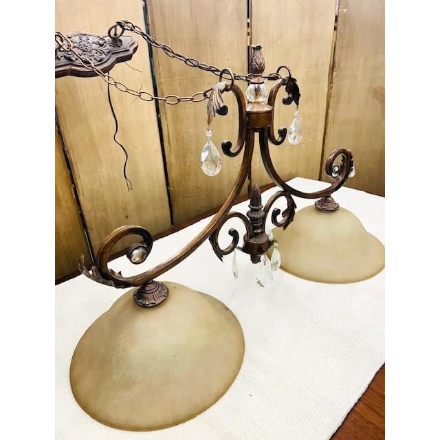 Traditional Late 20th Century Dresden Collection Flemish Metal & Crystal Chandelier For Sale - Image 3 of 4