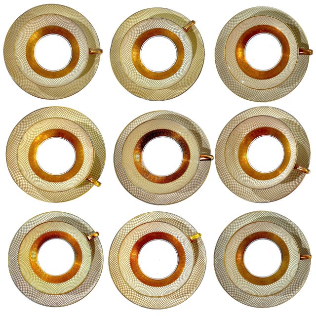 1960s Rosenthal Golden Grail Encrusted Gold Porcelain Dinnerware by Raymond Loewy - 45 Piece Service for Eight For Sale - Image 11 of 13