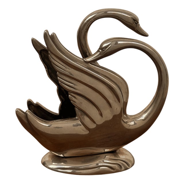 Vintage Silver-Plated Swan Shaped Letter Holder For Sale