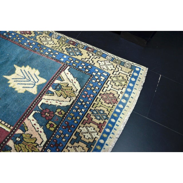 1960s Traditional Turkish Wool Rug For Sale - Image 9 of 11