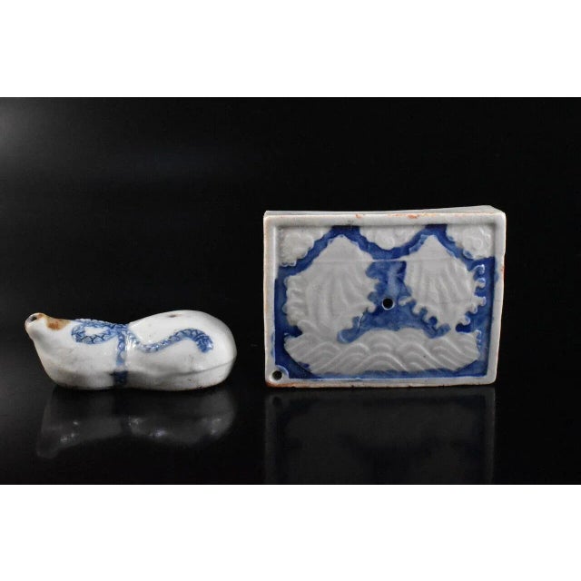 Japanese Japanese Meiji Porcelain Calligraphy Water Droppers- A Set of 4 For Sale - Image 3 of 6