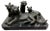 Bronze Casting Depicting Tiger and Cubs, 20th Century For Sale