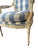 Blue Mid 20th Century Carved Armchair With Blue Gingham Upholstery For Sale - Image 8 of 12