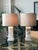 Alabaster John-Richard Stacked Alabaster Column Table Lamps With Raw Silk Shades - a Pair For Sale - Image 8 of 9