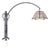 Large Arc Wall Lamp in Wrought Iron & Mosaic Glass, 1930s For Sale
