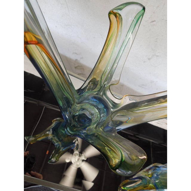 Multi-Color Modern Art Polish Crystal Glass Sculpture For Sale In Palm Springs - Image 6 of 8
