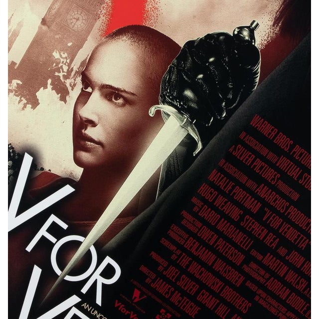 V for Vendetta Film Poster, Italy, 2005 For Sale - Image 3 of 6