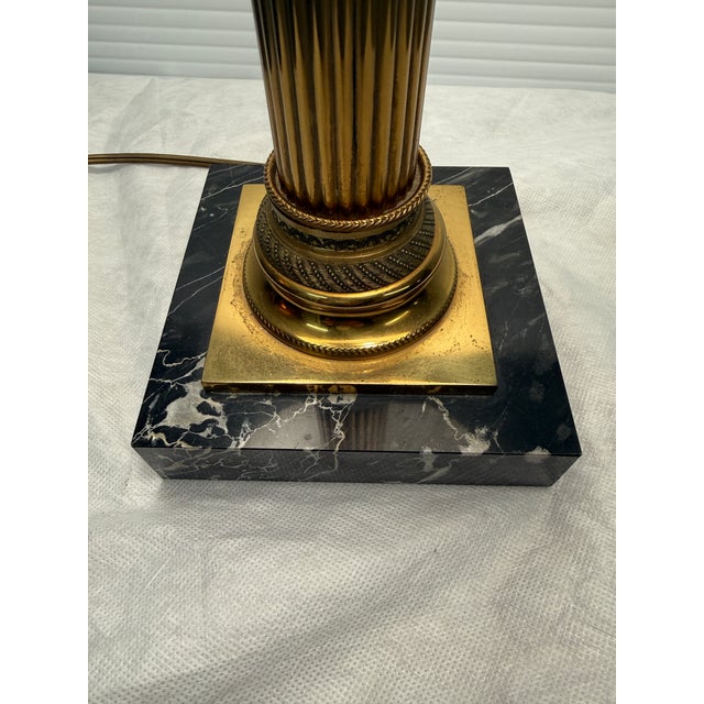 Early 21st Century Paul Hanson Nyc Brass Empire Lamp For Sale - Image 5 of 12