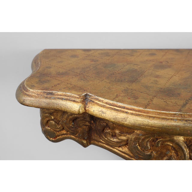 20th Century Louis XV Giltwood Wall Console, France, 1950s For Sale - Image 10 of 12