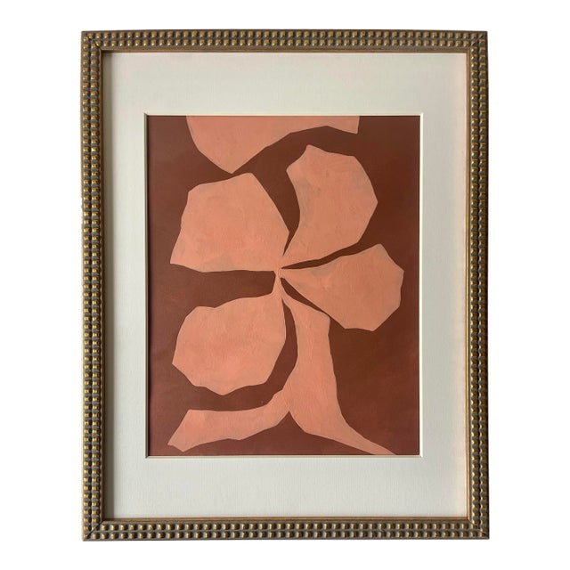 2026 "Fruttare" Contemporary Botanical Abstract Painting on Paper by Artist r.k. Red For Sale