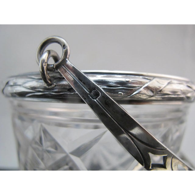Gregoire & Cordonnier 19thc French Cut Glass & Sterling Silver Ice Bucket For Sale - Image 11 of 13